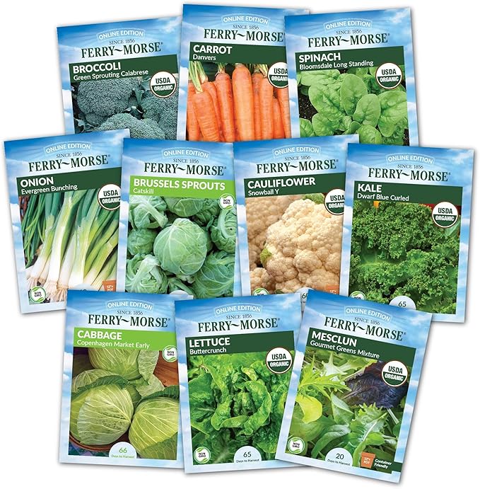 Ferry-Morse Cold Hardy Vegetable Seed Garden Bundle - 10 Pack
