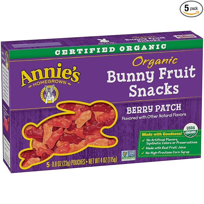 Annies Homegrown, Fruit Snacks Berry Patch Organic, 0.8 Ounce, 5 Count