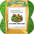 Flawn Seed Kits Ruff and Tuff Mow Less Fescue Grass Seed, 2 lbs, Low Maintenance, Family Friendly, Drought Tolerant, Covers up to 1000 Sqft