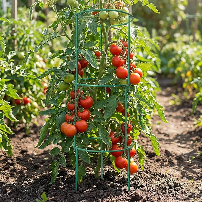 Tomato Cage - Tomato Plant Support,Tomato Trellis Plant Stakes Support, Pots and Garden Climbing Vegetables Plants Flowers,Plant Stakes for Indoor Plants，3pcs