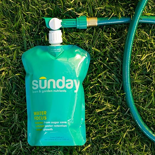 Sunday Water Focus - Fertilizer for Drought Season - Perfect for Dry, Hot Climates - Soil Water Retention - Supports Sustained Growth - 2 Pack, 42 Fl Oz