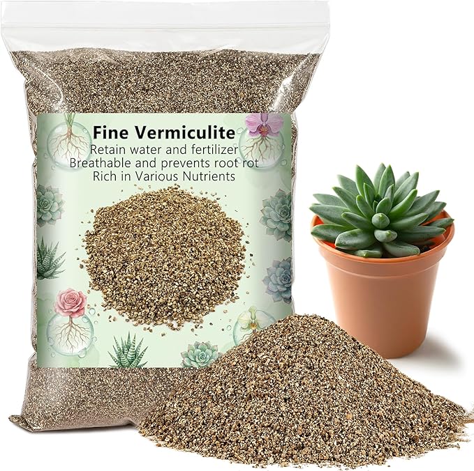 Sukh 29OZ Vermiculite - Organic Vermiculite for Gardening Plants Fine Horticultural Soil Amendments Bulk Additive Perfect Potted and Garden Professional Grade 1-3mm