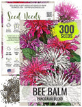 Seed Needs Panorama Mixed Bee Balm Seeds for Planting - Heirloom & Open Pollinated Perennial - Mixture of Colorful Flowers to Grow a Butterfly Garden (1 Pack)