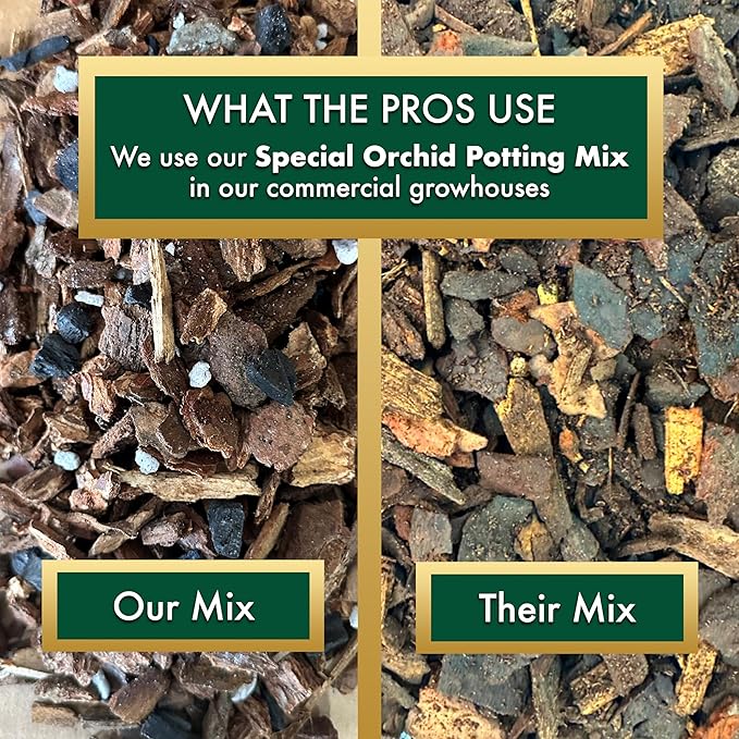 Better-Gro Special Orchid Mix - Premium Grade Orchid Bark Potting Mix for Potting, Repotting, Enhanced Drainage, Air Flow & Root Ventilation, Ideal for Phalaenopsis, Cattleyas, Dendrobiums - 4 Quarts