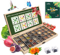 Lush&Dew Raised Garden Bed Heirloom Seed Bank, 32 Varieties 30,000+ Non-GMO Seeds for Planting Vegetables Herbs Fruits Year-Round, Gardening Gifts for Women Men, Survival Seed Kit for Food Suppies