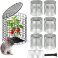6 Sets of DIY Metal Plant Protectors from Deer, Garden Fencing Animal Barrier Size 11.8 * 12.9 inches, Mesh Plant Cage Chicken Wire Cloche for Plants with Stakes and Nylon Cables