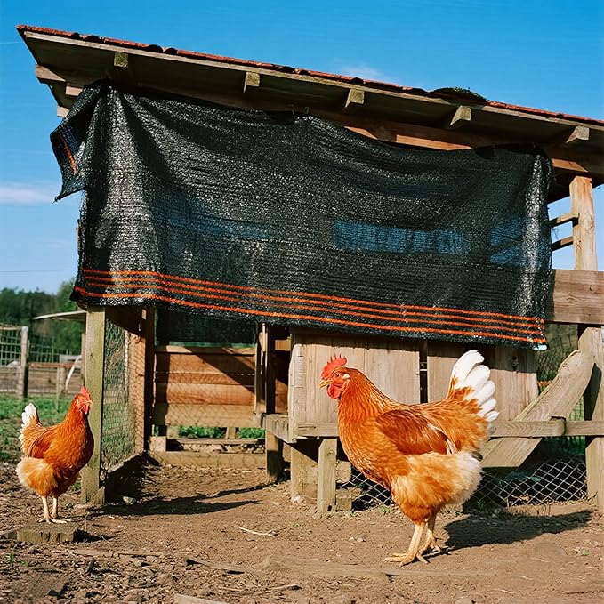 winemana 70% Shade Cloth for Garden- 4x10 FT Breathable Mesh Tarp for Vegetables & Plants, Outdoor Patio Sun Shade with Grommets - Chicken Coop, Dog Kennel Cover