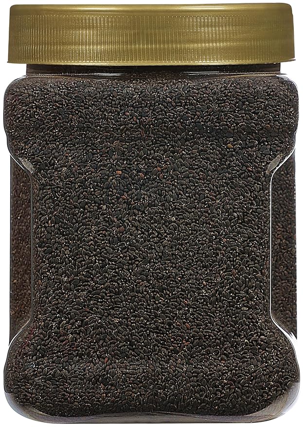 Rani Tukmaria (Natural Holy Basil Seeds) 1.38lbs (22oz) 624g PET Jar Used for Falooda / Sabja Dessert, Spice & Ayurveda Herbal ~ Gluten Friendly | NON-GMO | Kosher | Vegan | Indian Origin
