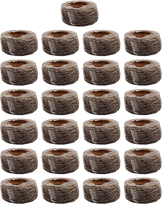 Black Duck Brand Set of 25 Netted Coco Coir Pellets - 38mm Seed Starter Expands with Water Provides Seeds The Optimum Starting Soil (25) (123456789)