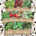 Organic Container Garden Seeds Variety Pack - 10 Individual Packs - 2026 Season - Ruquette arugula, Genovese Basil and More! for Indoor & Outdoor Planting (Non-GMO, Certified Organic)