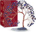 Lapis Lazuli Healing Crystal Tree of Life for Home and Office Decor, Positive Energy, Wealth, Good Luck, Reiki Healing Crystals and Stones, Handmade Feng Shui Decoration, Birthday Gifts for Women
