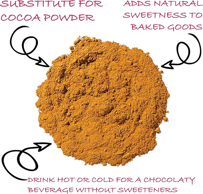 Worldwide Botanicals Organic Carob Powder, Medium Roast – 1 lb – Caffeine Free Cocoa Alternative – Low Fat Super Food with Natural Sweetness– Gluten Free, Kosher, 16 ounces