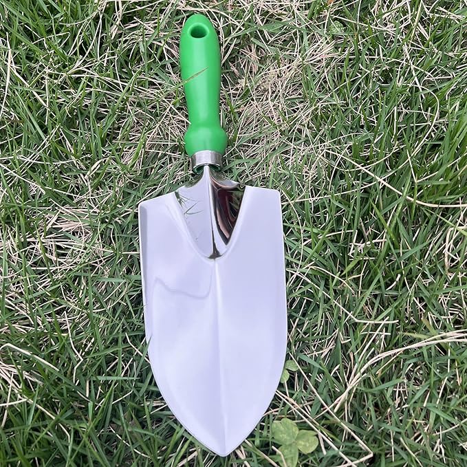 Garden Trowel - Stainless Steel Proof Garden Spades Ergonomic Grip Hand Tools with Soft Rubberized Hand Shovel for Transplanting, Weeding, Moving and Smoothing Digging & Planting