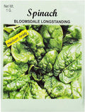 Set of 50 Bloomsdale Longstanding Spinach Vegetable Seed Packs - 100% GMO Free - Heirloom - Black Duck Brand (50, Spinach- Bloomsdale Longstanding)
