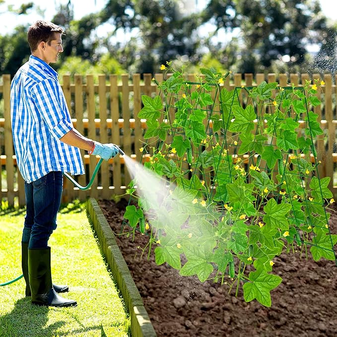 3 Packs 23.6" W x 54" H Foldable Cucumber Trellis, A-Frame Garden Grow Support for Cucumber, Squash, Peas and Flowers - Lightweight