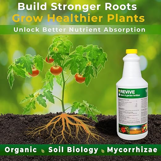 Organic Liquid Fertilizer for Plants – Boost Root Growth & Nutrient Absorption – Mycorrhizae + Soil Biology for Stronger, Healthier Plants – Garden, Vegetables, Indoor & Hydroponic (GGO Revive)