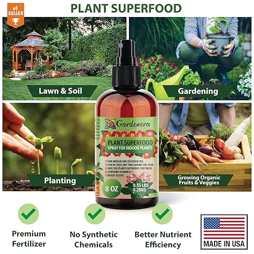 𝐁𝐄𝐒𝐓𝐒𝐄𝐋𝐋𝐄𝐑 Plant Superfood for DIEFFENBACHIA Plants with B1 Vitamin, Glucose and Essential Minerals - Organic Plant Food Fertilizer for Indoor & Outdoor Dumb Cane Plants - 8oz