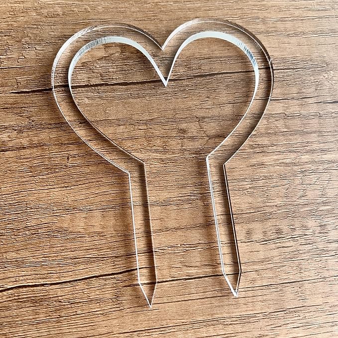 Heart Shape Super Clear Trellis, Hoya Trellis, Indoor Plant Trellis, Houseplant Trellis, Plant Gift, Plant Support and Growth (4'' x 5'')
