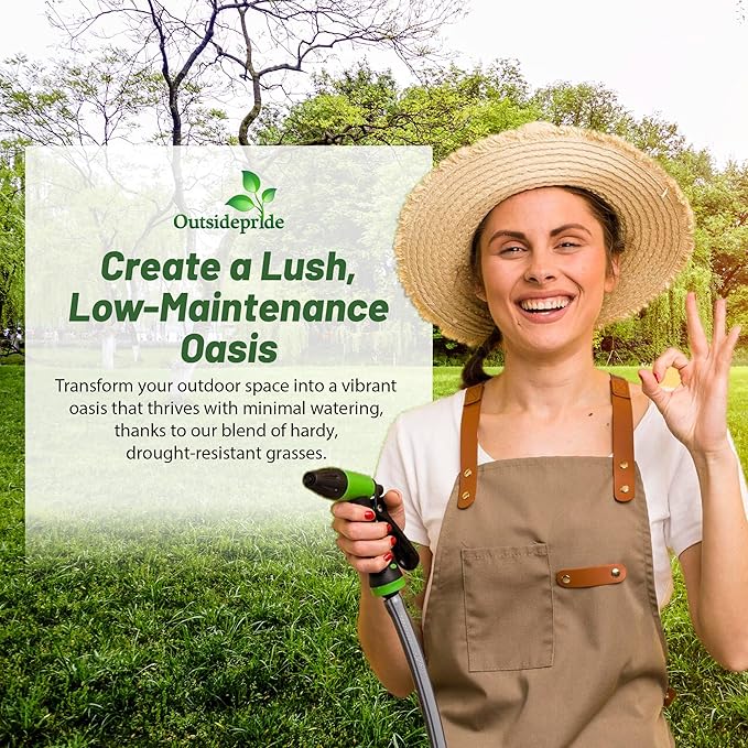 Outsidepride Xeriscape Native Prairie Grass Seed Mix – 1 lb. Perennial, Warm-Season, Cold & Drought-Tolerant, Fine Leaved, Dense Turf Grass Seeds for Lawn, Ground Cover & Arid Xeriscape Landscaping