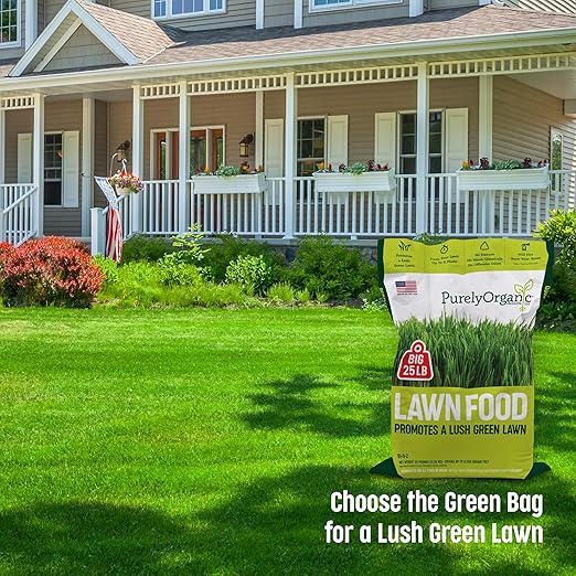 Purely Organic Products Lawn Food 10-0-2, 25 LB (Covers 6,250 Square Feet)
