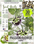 Seed Needs, Purple Passion Flower Seeds - 30 Heirloom Seeds for Planting Passiflora edulis - Annual Heirloom & Open Pollinated Vine/Climber Produces Exotic Blooms (1 Pack)