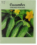 Set of 50 Cucumber Chicago Pickling Vegetable Seed Packs - 100% GMO Free - Heirloom - Black Duck Brand (50, Cucumber- Chicago Pickling)