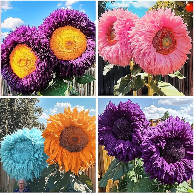 450+Mixed Sunflower Flower Seeds Bulk for Planting Outdoor Heirloom Non-GMO