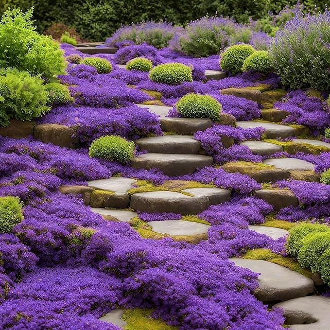 Creeping Thyme Seeds for Planting, 14000+ Outdoor-Non-GMO Thymus Flowers Seeds, Plant in Your Home Garden Backyard