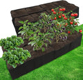 Gardzen 2 Pack Fabric Raised Garden Beds, 2x4x1 FT - 8 Grids Grow Bed for Square Foot Gardening, Planting Box for Vegetables, Herbs, Flowers