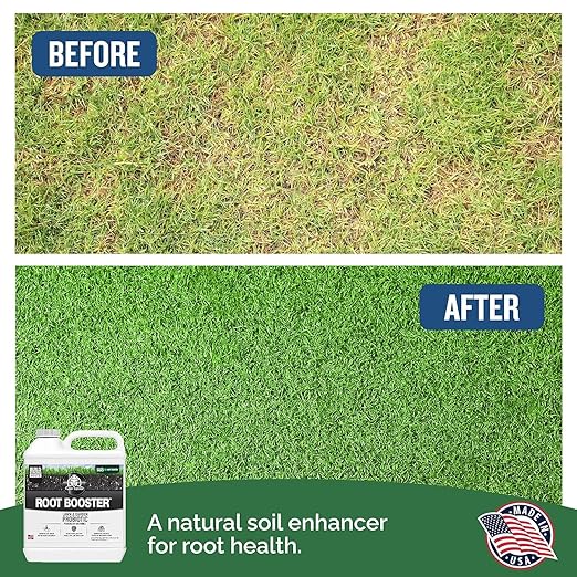 Turf Titan Root Booster Liquid Probiotic for Lawn and Garden (32 oz) with Hose End Sprayer – Improves Nutrient Uptake in Compacted & Clay Soil – Supports Stronger Roots – Covers 6,000 Sq Ft