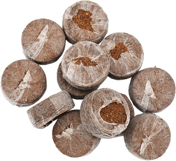 Black Duck Brand Set of 100 Netted Coco Coir Pellets - 38mm - Seed Starter Pellets - Expands with Water - Provides Seeds with The Optimum Starting Soil (100), 123456789