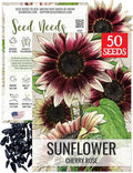 Seed Needs Sunflower Seeds for Planting Cherry Rose Sunflowers - Hybrid Flowers with Unique Bi-Colors for an Outdoors Flower Garden - Great for Cut Flowers in Bouquets & Floral Arrangements (1 Pack)