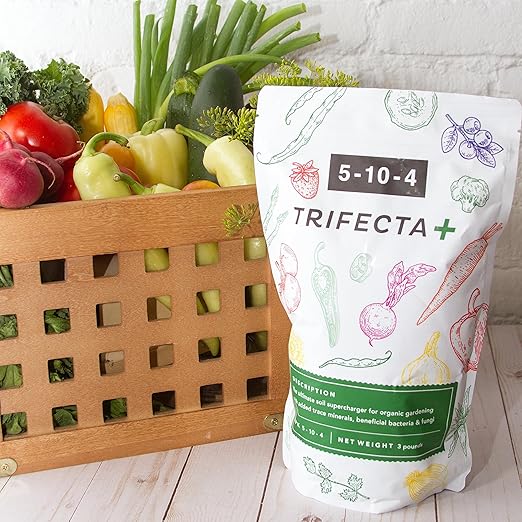 Trifecta+ 5-10-4 Organic All Purpose Plant Flower and Vegetable Fertilizer (6 LB)