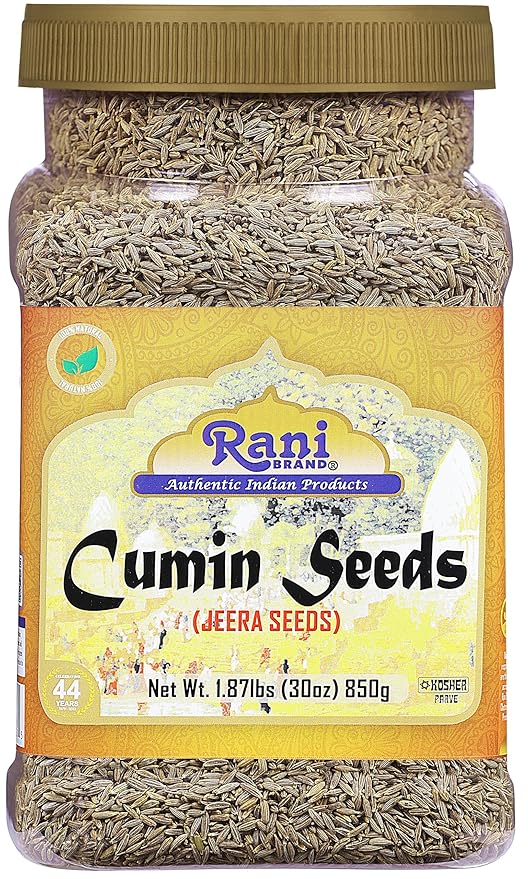 Rani Cumin Seeds Whole (Jeera) Spice 30oz (1.87lbs) 857g PET Jar ~ All Natural | Gluten Friendly | NON-GMO | Kosher | Vegan | Indian Origin
