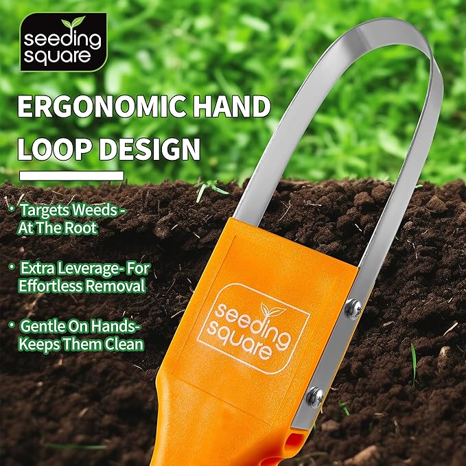 Seeding Square Sneaky Weeder Handheld Gardening Tool for Precise Weeding | Ergonomic, Lightweight, and Durable Manual Weeder for Vegetable Gardens and Flower Beds