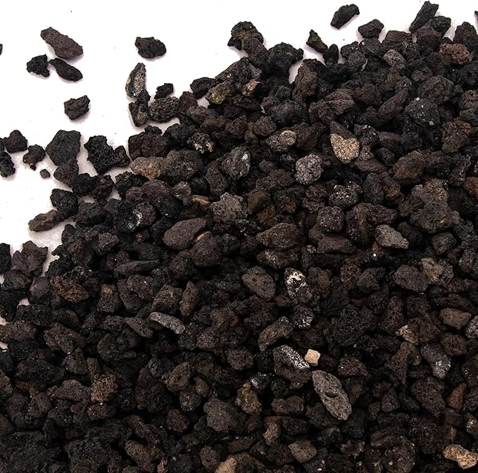 18 Pounds Black Lava Rock Soil Additive for Succulents Cactus, Volcanic Rock Stones for Plants