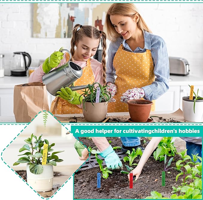 Plant Labels 4 Inch 600Pcs Plastic Plant Name Tags for Seedlings Garden Labels Markers Nursery Plant Tags Seed Labels Stakes with Permanet Marking Pen Plant Markers for Outdoor Garden (Multicolor600)