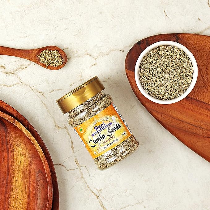 Rani Cumin Seeds Whole (Jeera) Spice 3oz (85g) PET Jar ~ All Natural | Gluten Friendly | NON-GMO | Kosher | Vegan | Indian Origin