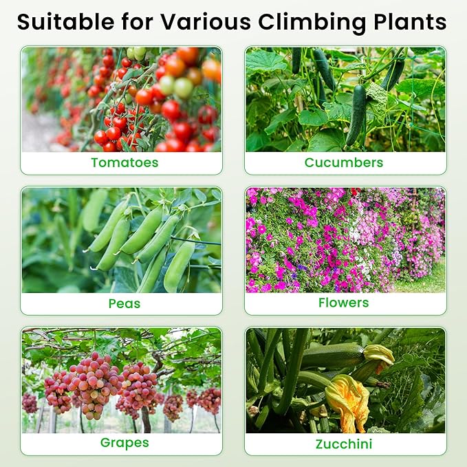 Cucumber Trellis, 35" X 50" A-Frame Garden Trellis for Climbing Plants Outdoor, Trellis Cucumber for Raised Bed, Foldable Plant Support for Vine/Vegetable/Tomato/Zucchini/Pea