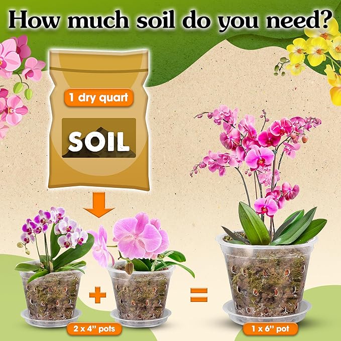 5-in-1 Orchid Potting Mix with Forest Moss, Pine Bark, Perlite, Zeolite, and Pumice – Orchid Soil, Orchid Repotting Kit for Healthy Roots, Fast Drainage, and Support for Growth 2 QRT
