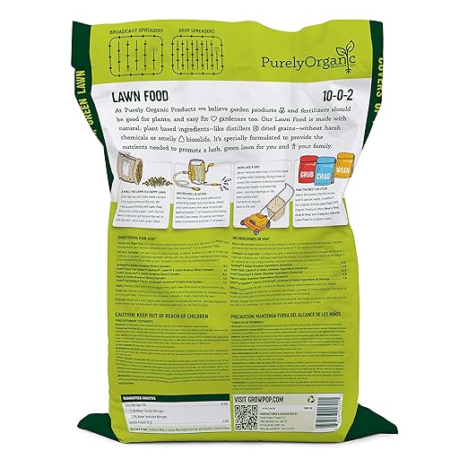 Purely Organic Products Lawn Food 10-0-2, 25 LB (Covers 6,250 Square Feet)