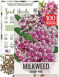 Seed Needs Pink Swamp Milkweed Seeds for Planting - Heirloom & Untreated - Grow a Butterfly Garden to Attract Monarch Butterflies & Pollinators (1 Pack)