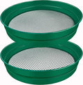 2PCS Large Soil Sifter for Gardening 14.7 inch Dirt Sifter with Garden Mat, Heavy Duty Metal Material Compost Sifter Rock Sifter for Rocks Soil Compost Filtering