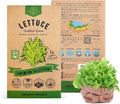 Organo Republic Lettuce Oakleaf Seeds Pack 1 G - Over 800 Non-GMO Heirloom Lettuce Seeds for Planting Greens in Individual Seed Packet, Greens Seeds for Planting Home Garden Indoor & Outdoor Gardening