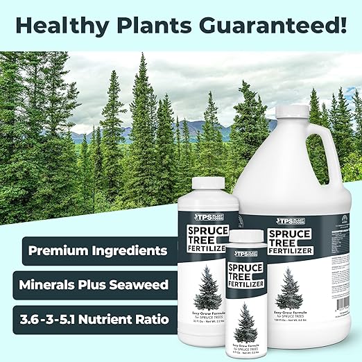 Spruce Tree Fertilizer – Liquid Plant Food for Rich Green Needles, Stronger Roots & Healthy Evergreen Growth, 8 oz