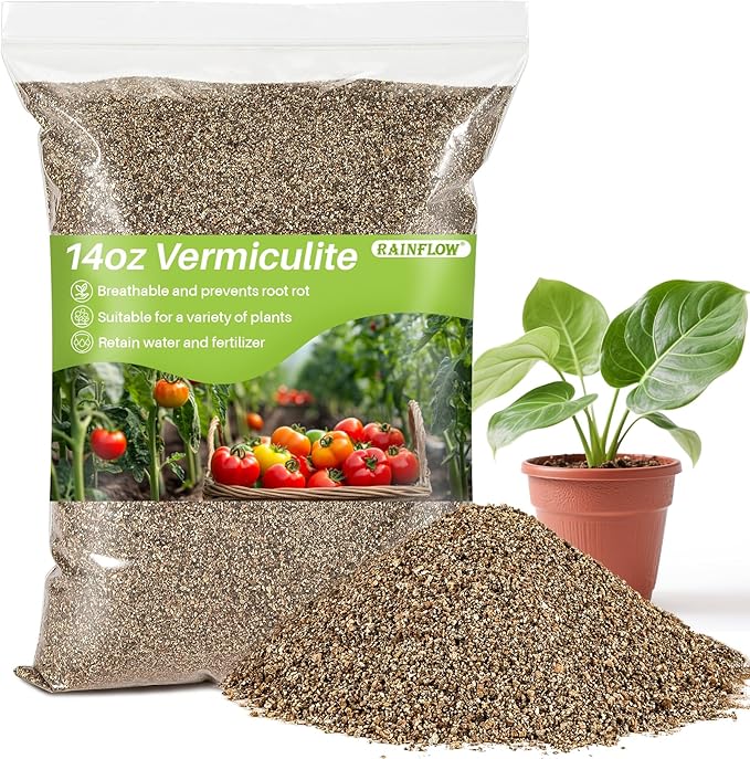 Vermiculite - 14OZ Vermiculite for Gardening Organic Soil Potting Mix Horticultural Sand for Seed Starting, Plants, Vegetable, Potting, Garden, Orchid, Horticultural,Succulent, 1-3mm