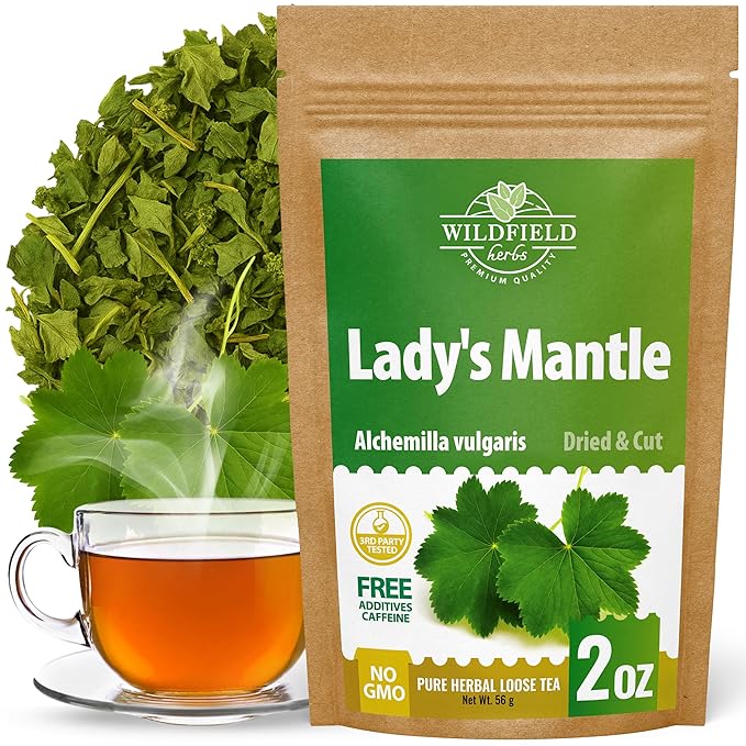 2 oz. Lady’s Mantle Herbal Tea (Alchemilla vulgaris) – 56g Dried Lady’s Mantle Herb Tea Alchemilla