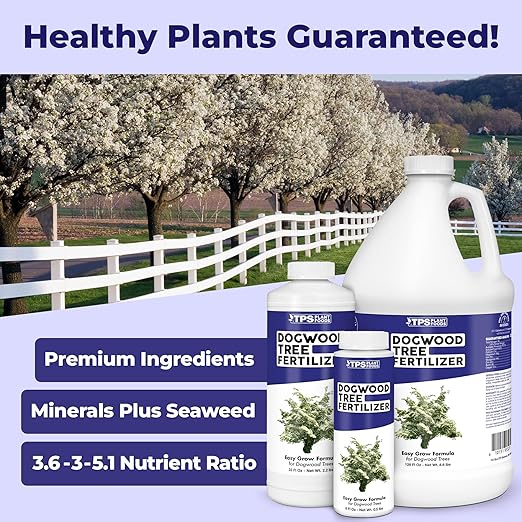 Dogwood Tree Fertilizer – Liquid Plant Food for All Dogwood Varieties - Supports Vibrant Blooms, Stronger Roots & Healthy Growth, 1 Gallon
