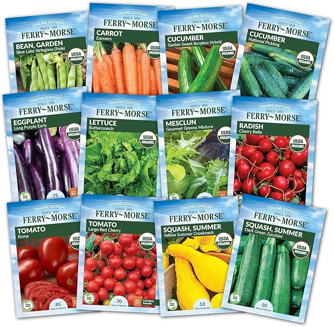 Ferry-Morse Organic Vegetable Garden Seed Bundle - 12 Pack