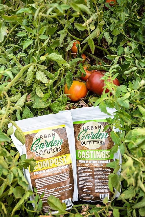 Premium Worm Castings - 100% Natural Soil Builder & Fertilizer for Gardens, Houseplants & Flower Beds - Odor-Free, Beneficial Microbes, Resealable Bag (7lb)